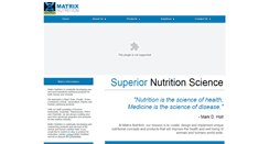 Desktop Screenshot of matrixnutritionllc.com